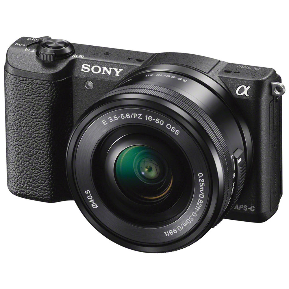 SONY α5100 ILCE-5100L Sony Alpha a5100 w/ 16-50mm Lens Black - Wide Angle Bundle