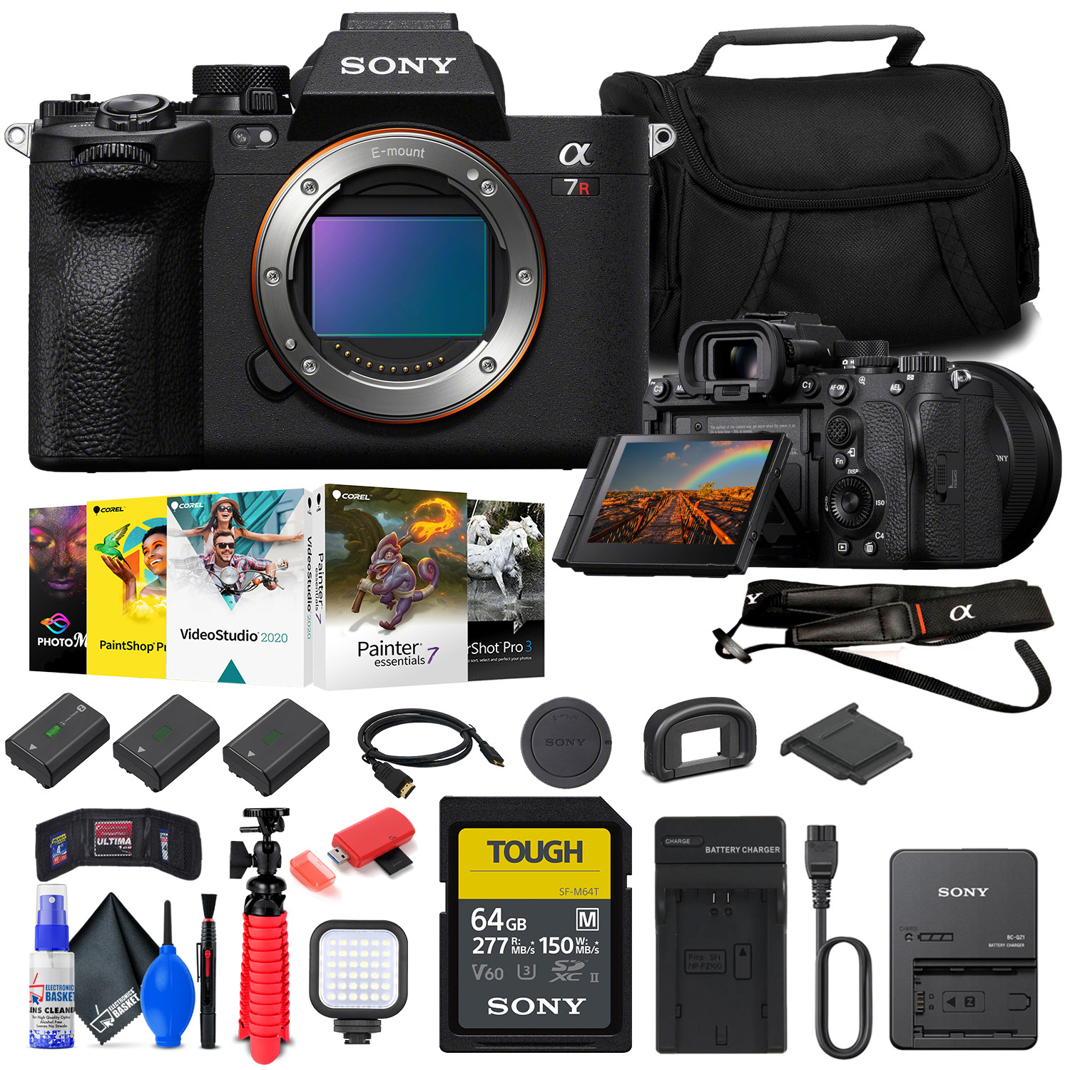 Sony a7R V Mirrorless Camera + 64GB Card + Corel Photo Software + Bag + 2 x - Picture 1 of 8