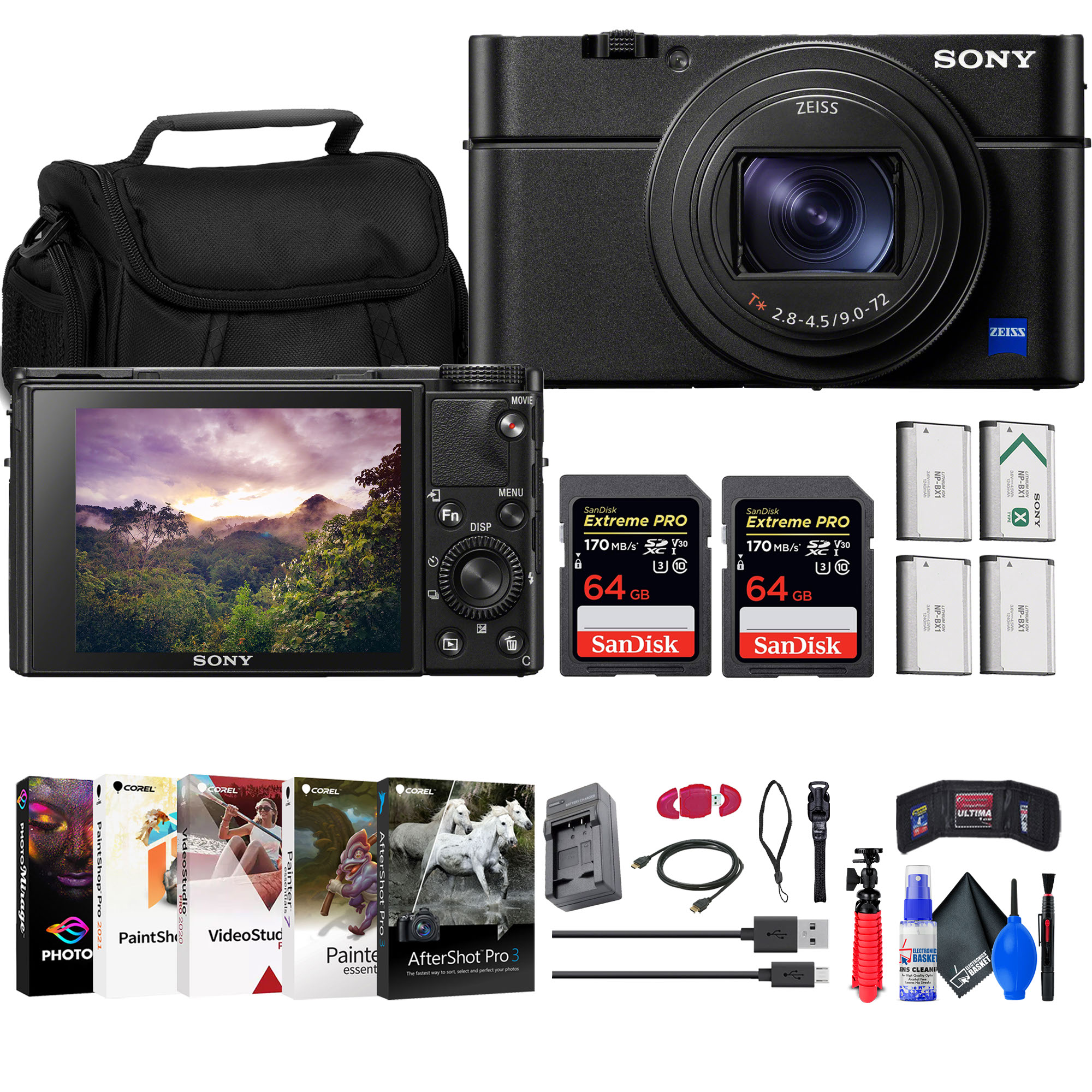 Sony Cyber-shot RX100 VII 20.1MP 4K Camera - Adventure Kit (DSC 