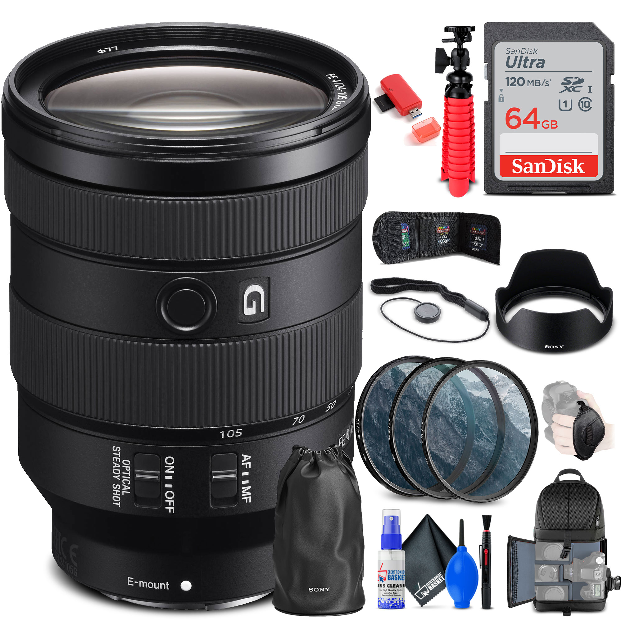 Zoom Lens Fe 24 105mm F4 Sony F4 Lens Sony FE 24-105mm F/4 G
